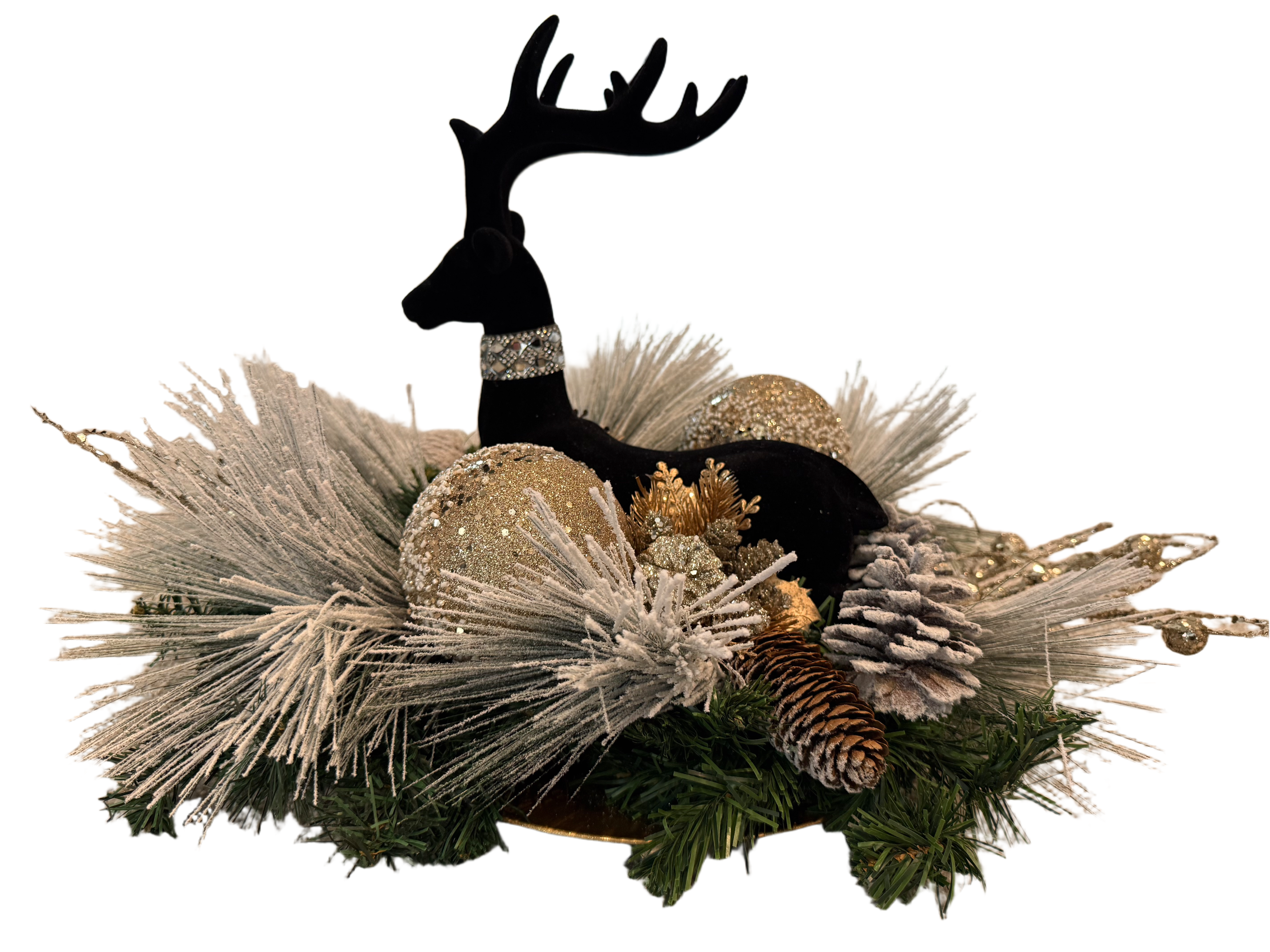 Black Velveteen Deer Arrangement