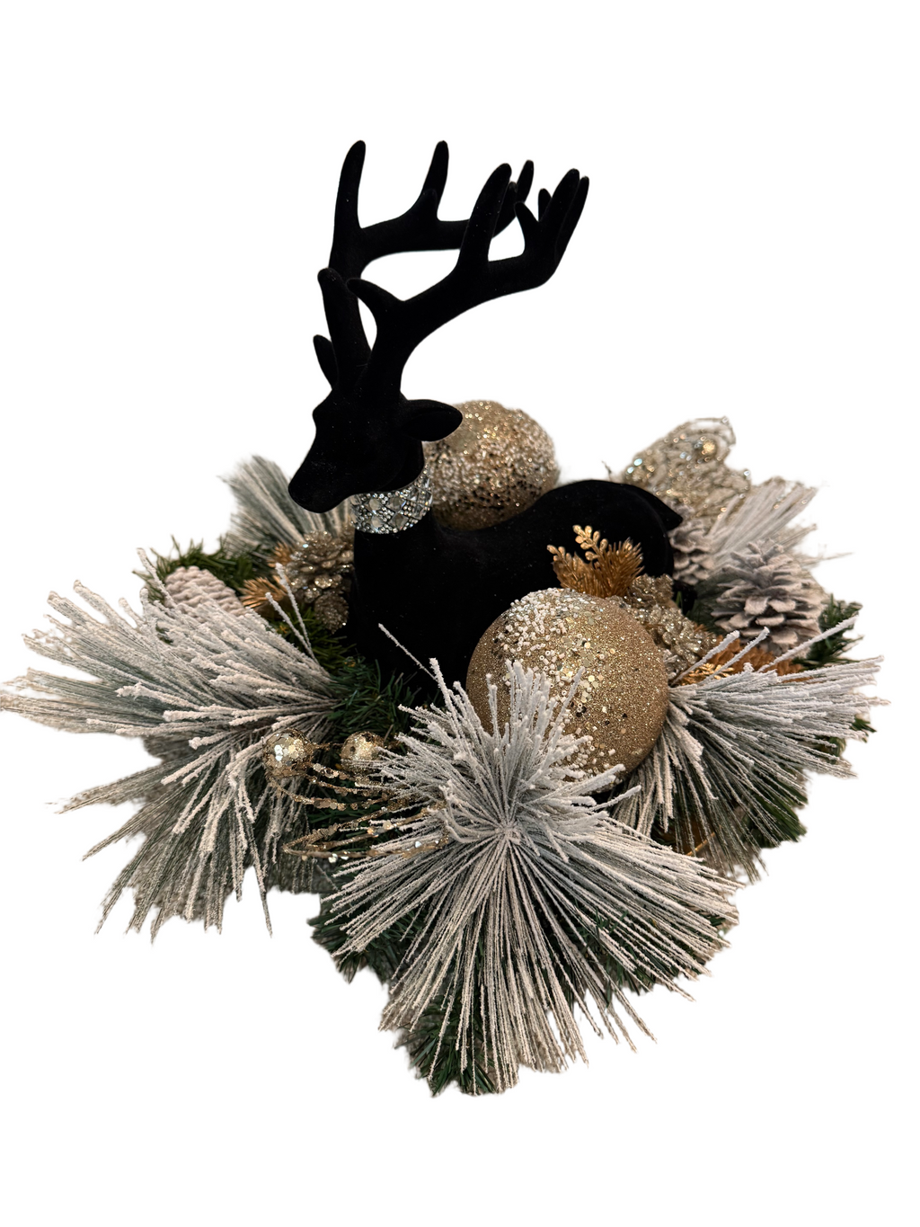 Black Velveteen Deer Arrangement