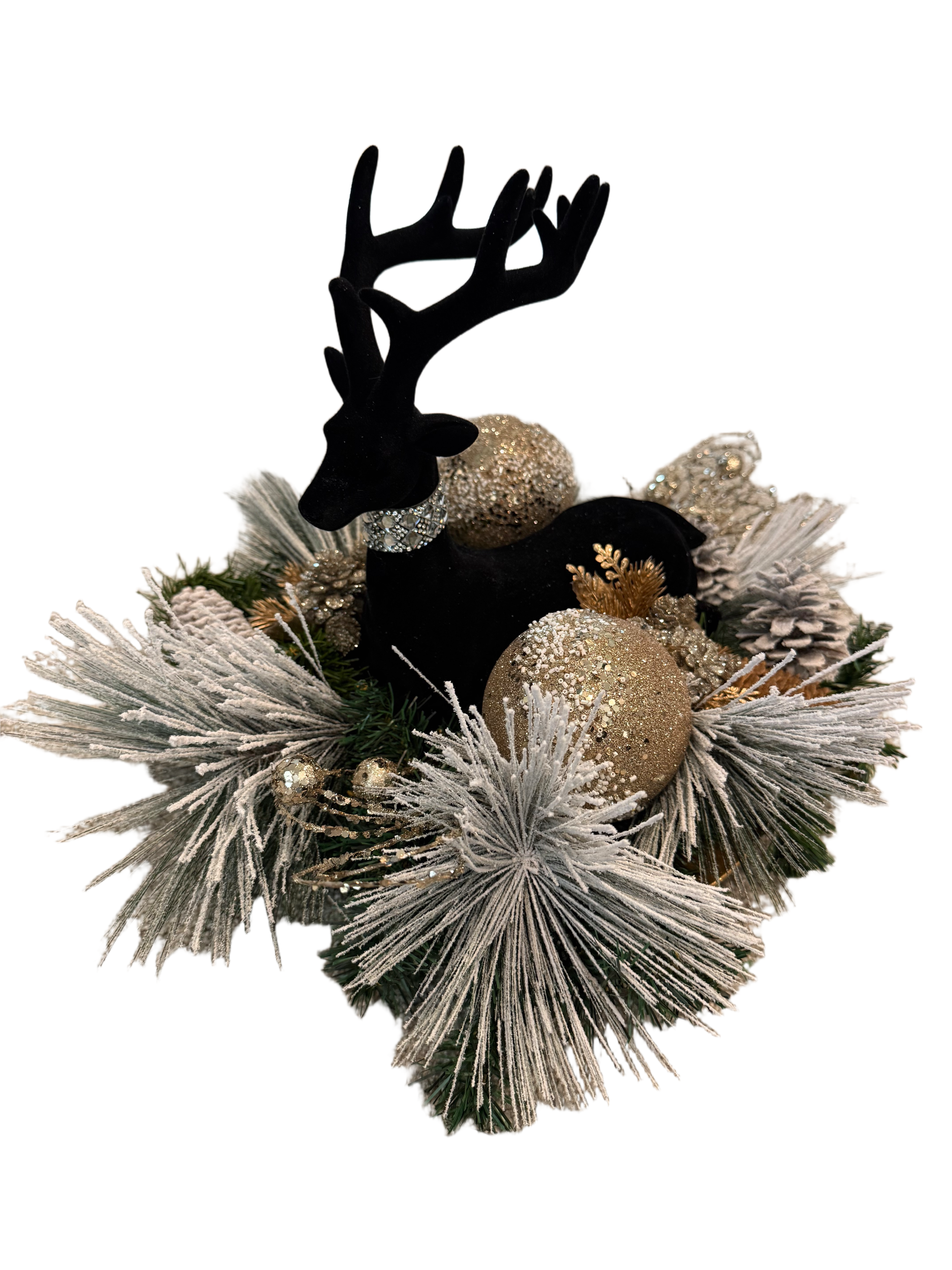 Black Velveteen Deer Arrangement