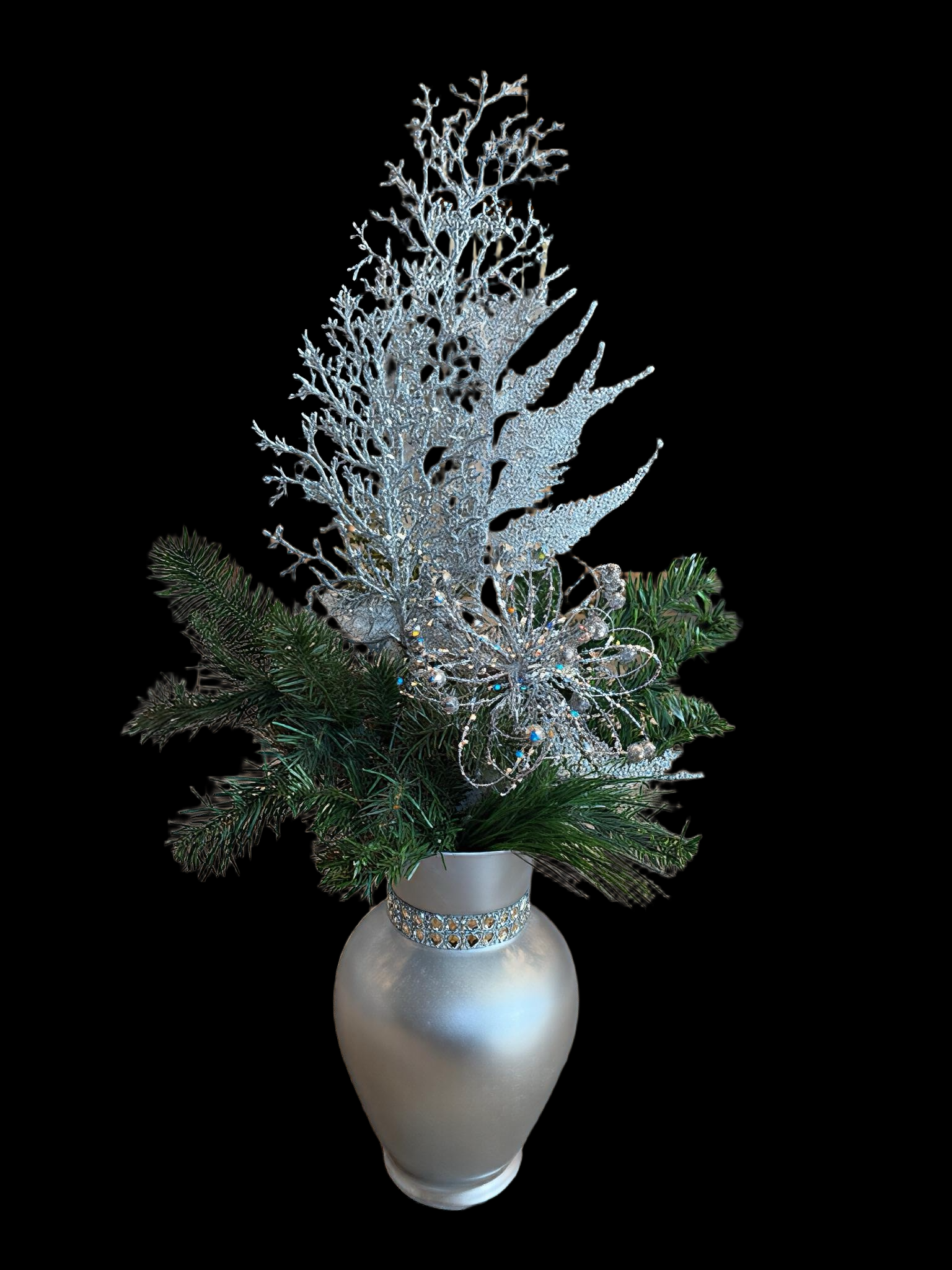 Silver Frost Vase Arrangement