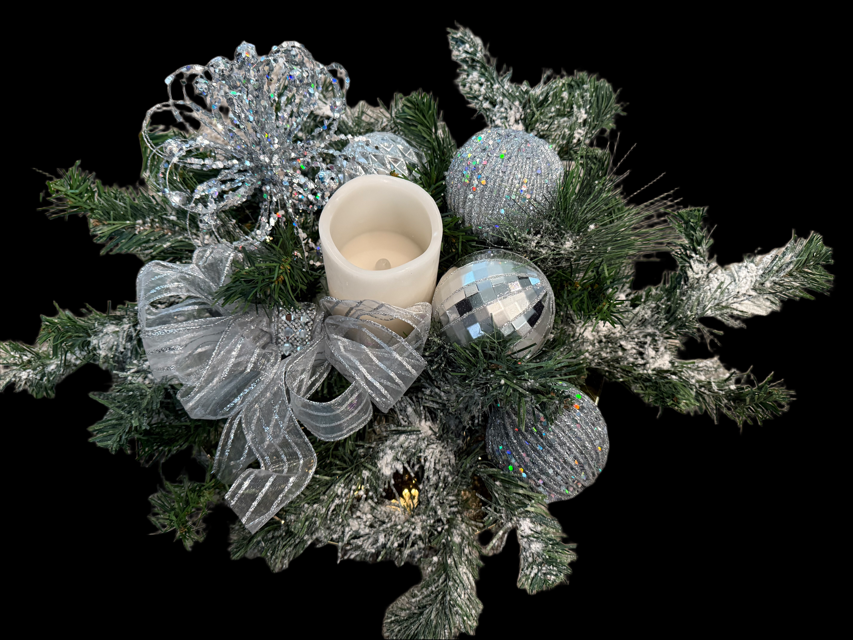 Silver Lit Arrangement