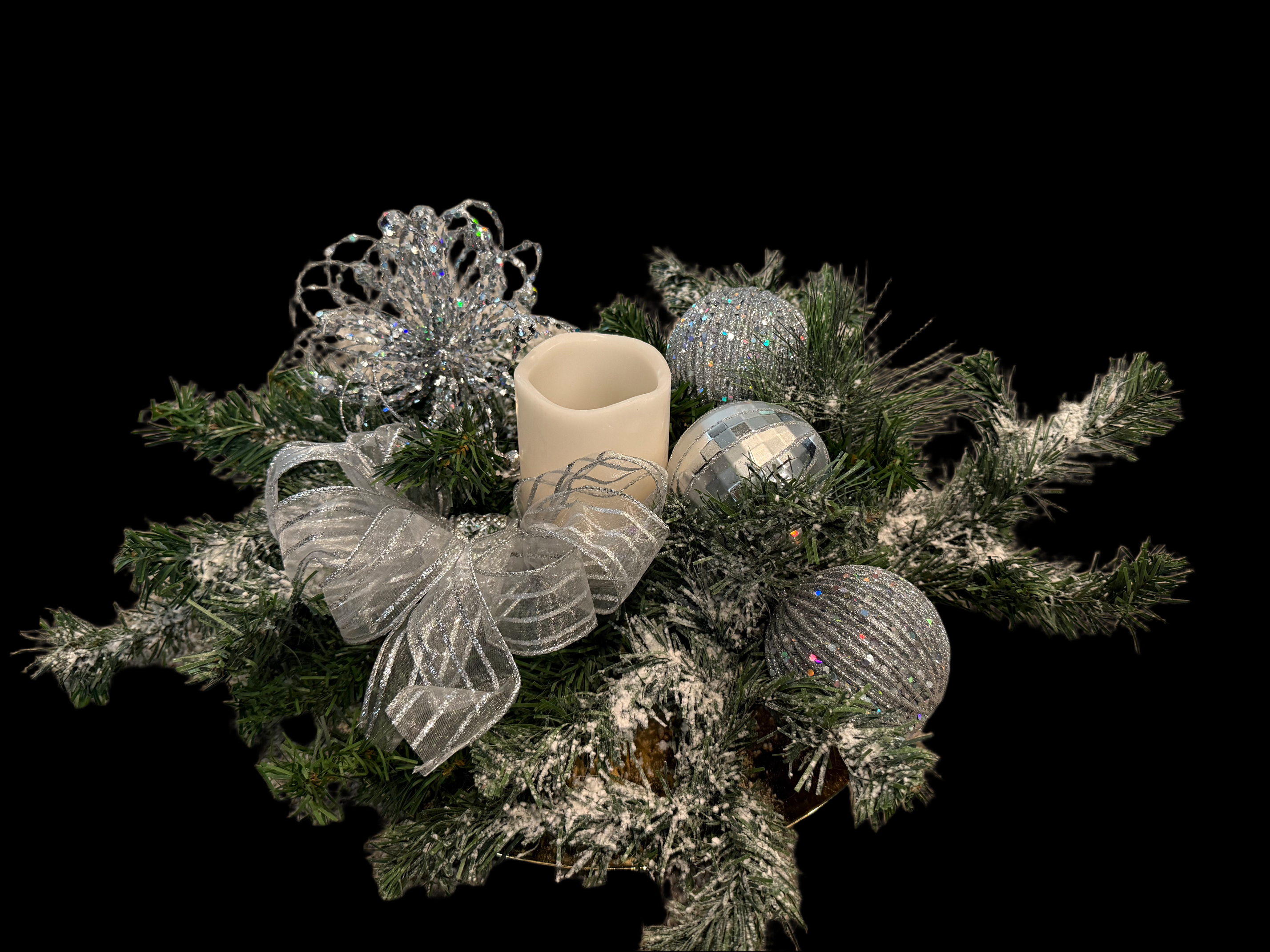 Silver Lit Arrangement
