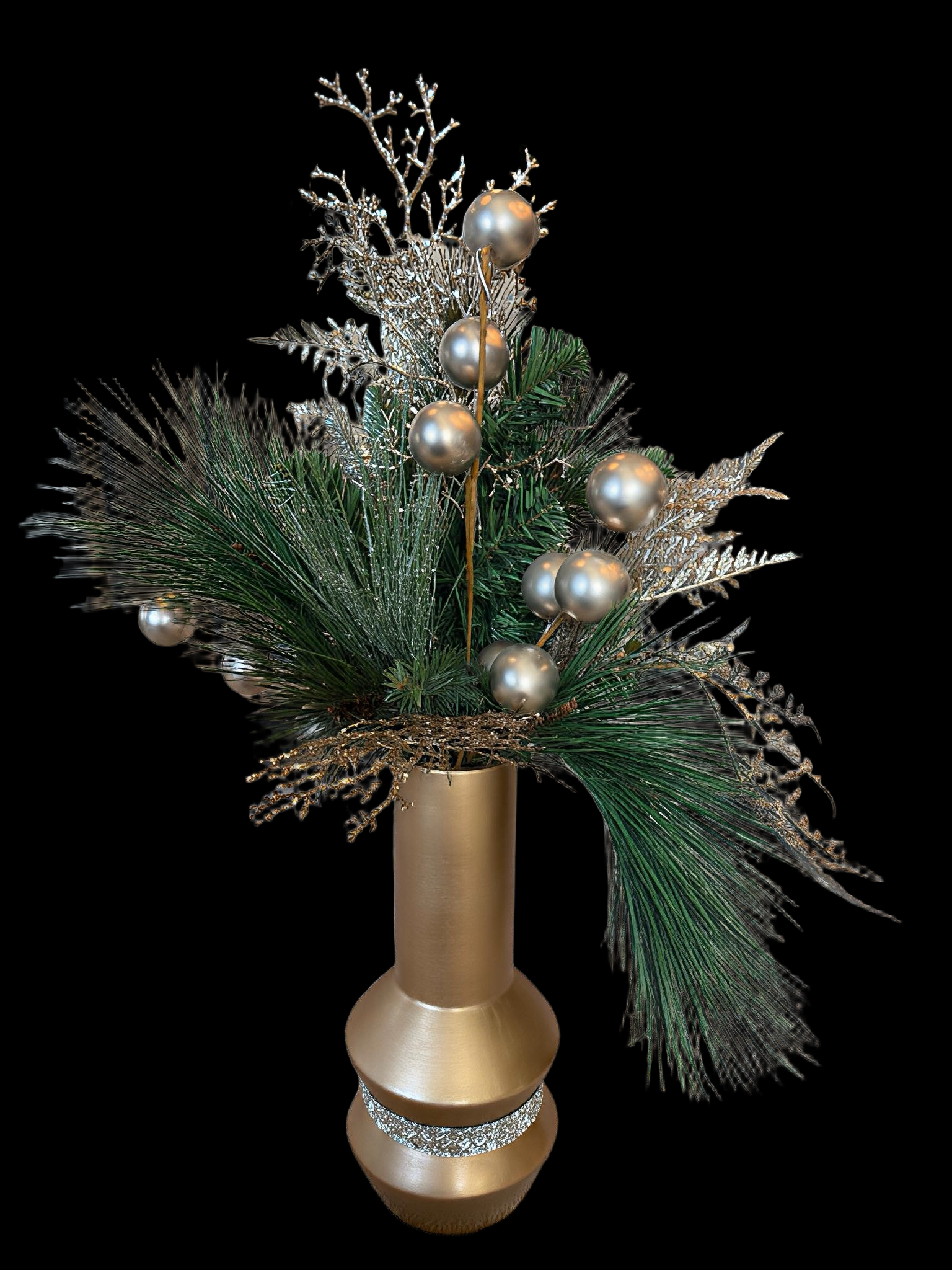 Metallic Gold Tall Vase