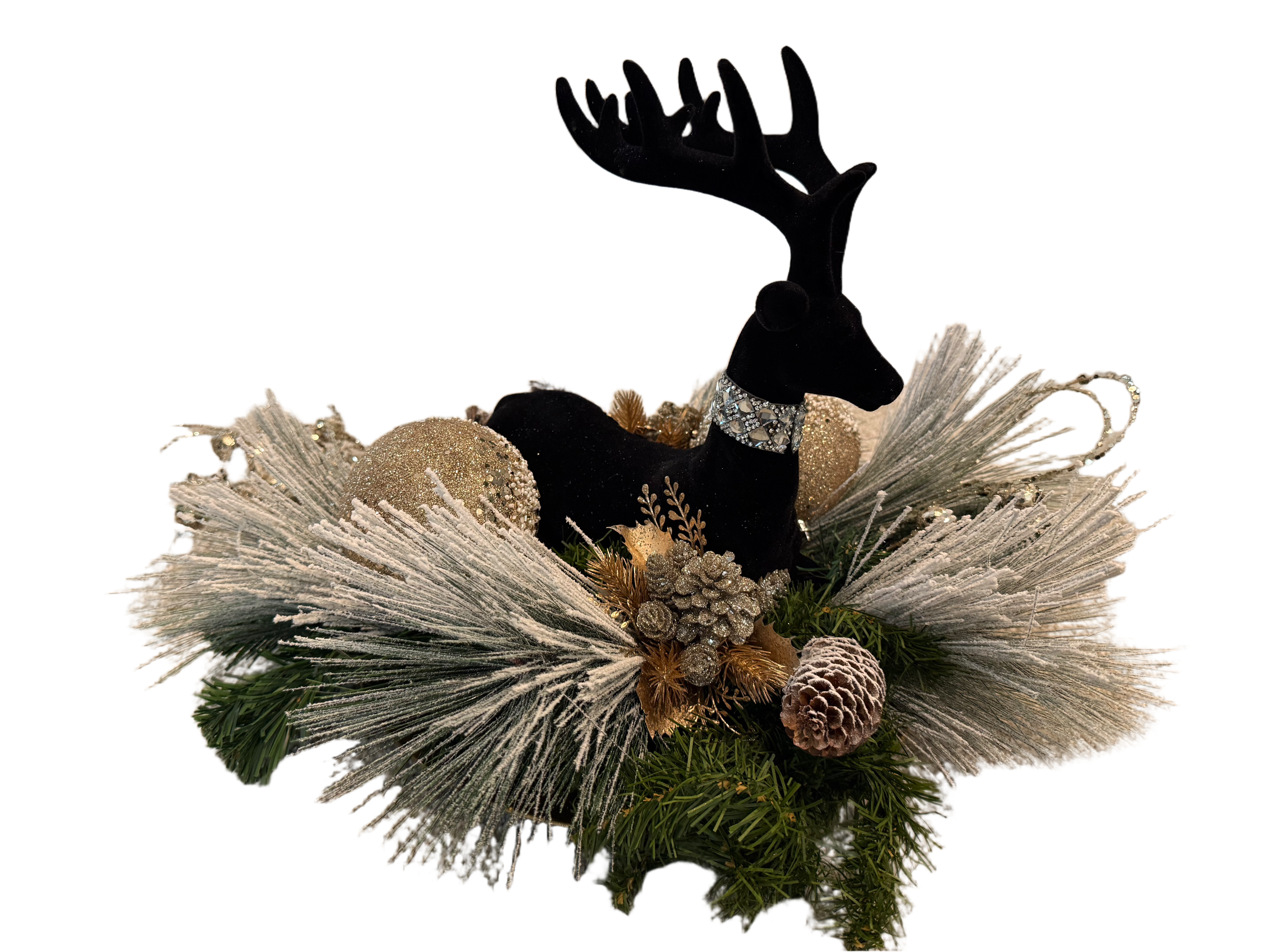 Black Velveteen Deer Arrangement